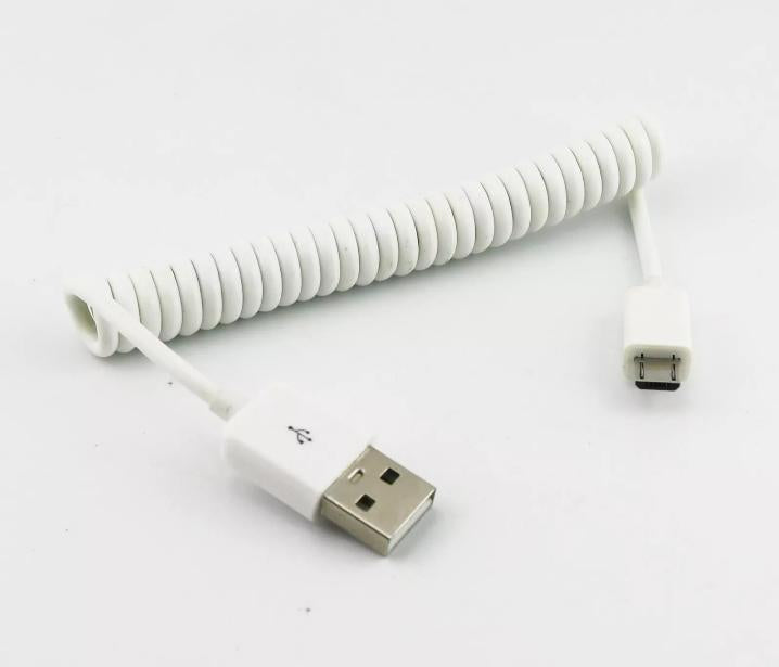 1pc 3FT USB 2 0 A Male to Micro Male Plug Data Sync Charging Spiral Coiled Cable