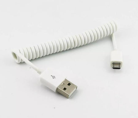1pc 3FT USB 2 0 A Male to Micro Male Plug Data Sync Charging Spiral Coiled Cable