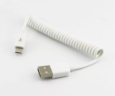 1pc 3FT USB 2 0 A Male to Micro Male Plug Data Sync Charging Spiral Coiled Cable