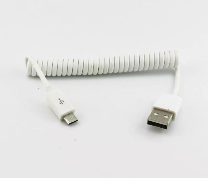 1pc 3FT USB 2 0 A Male to Micro Male Plug Data Sync Charging Spiral Coiled Cable