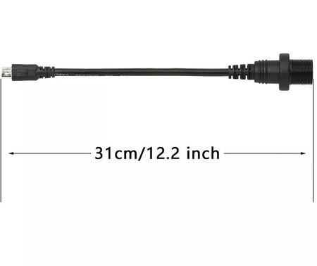 1pc Micro USB Male to Female Mount Extension Dash Flush Dashboard Cable Car Boat