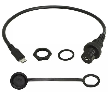 1pc Micro USB Male to Female Mount Extension Dash Flush Dashboard Cable Car Boat