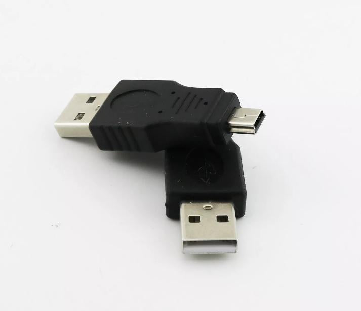 1pc USB 2 0 A Male To USB Mini 5 Pin Male Plug Adapter Converter Connector Black