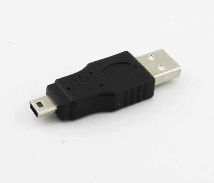1pc USB 2 0 A Male To USB Mini 5 Pin Male Plug Adapter Converter Connector Black