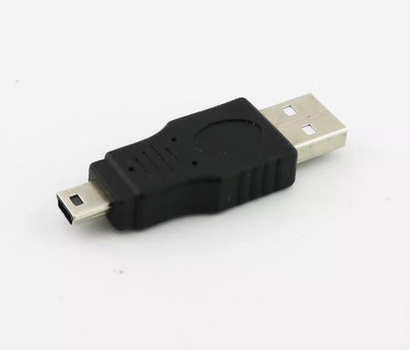 1pc USB 2 0 A Male To USB Mini 5 Pin Male Plug Adapter Converter Connector Black