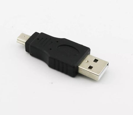 1pc USB 2 0 A Male To USB Mini 5 Pin Male Plug Adapter Converter Connector Black