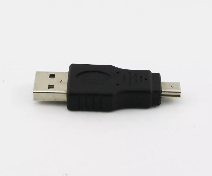 1pc USB 2 0 A Male To USB Mini 5 Pin Male Plug Adapter Converter Connector Black