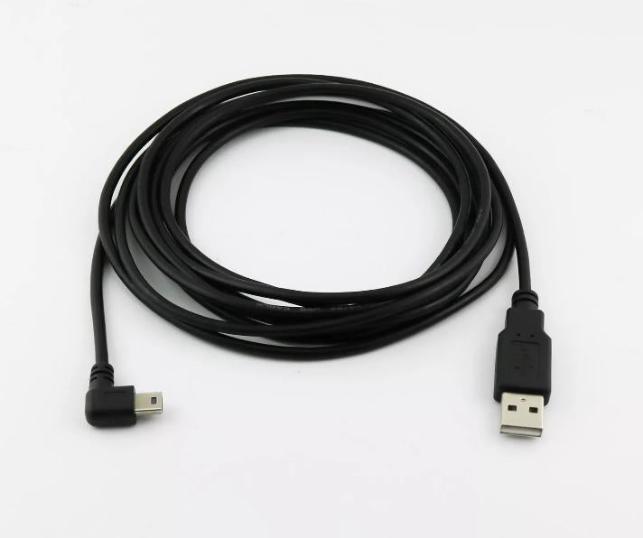 1pc USB 2 0 A Male to 90 Degree Left Angled Mini USB Male Data Charging Cable 3M