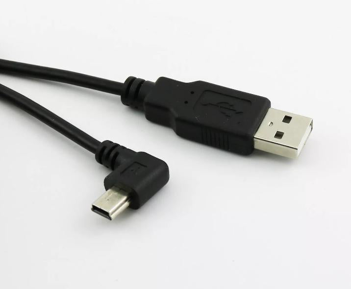 1pc USB 2 0 A Male to 90 Degree Left Angled Mini USB Male Data Charging Cable 3M
