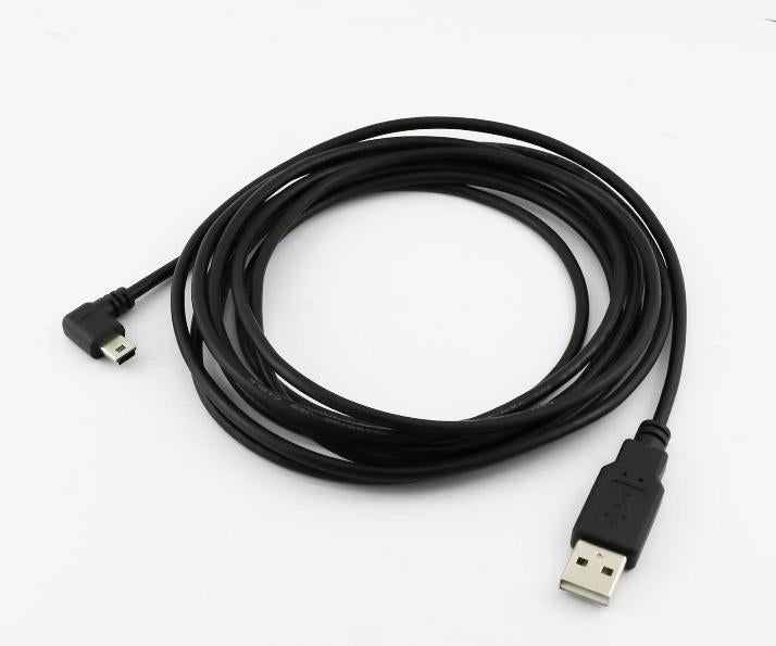1pc USB 2 0 A Male to 90 Degree Left Angled Mini USB Male Data Charging Cable 3M