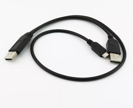 1pc USB 2 0 A Male to USB 2 0 Male and Micro USB Male Plug Connector Cable Cord