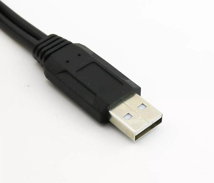1pc USB 2 0 A Male to USB 2 0 Male and Micro USB Male Plug Connector Cable Cord