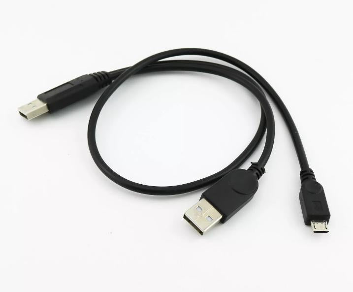 1pc USB 2 0 A Male to USB 2 0 Male and Micro USB Male Plug Connector Cable Cord