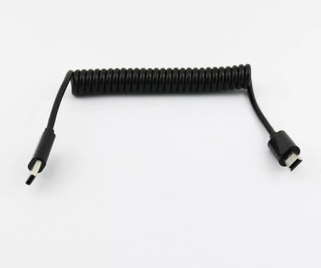 1pc USB 3 1 Type C Male To Mini 5 Pin Male Spiral Coiled Data Sync Charger Cable