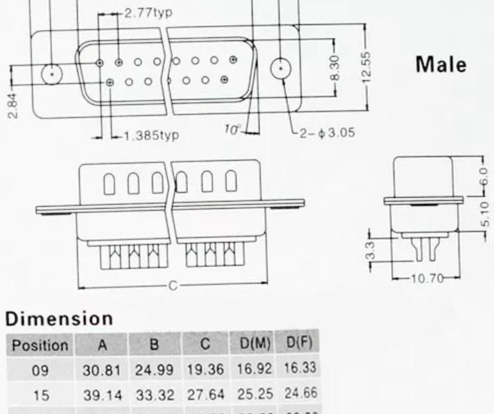 D-Sub 1pcs RS232