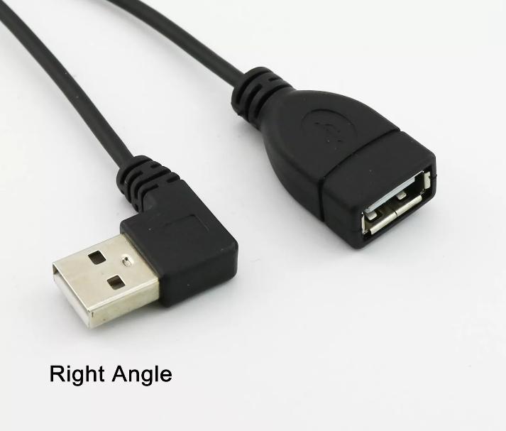 1x 1 5m USB 2 0 A Female to Male Right Angled Spiral Coiled Extension Cable Cord