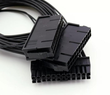 1x 24 Pin Male to Female Dual PSU Power Supply Cable ATX Motherboard Connector