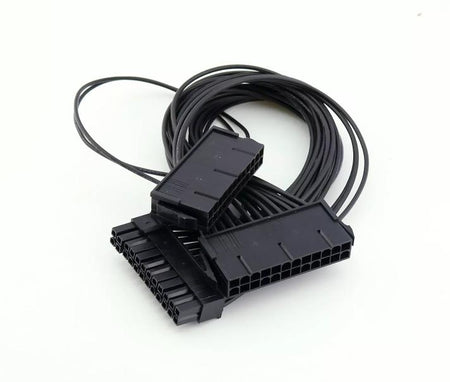 1x 24 Pin Male to Female Dual PSU Power Supply Cable ATX Motherboard Connector