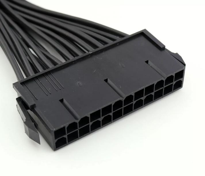 1x 24 Pin Male to Female Dual PSU Power Supply Cable ATX Motherboard Connector
