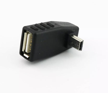 1x Type A Female to Mini B 5 Pin Male 90 Degree Down Angle USB Converter Adaptor