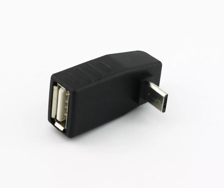 1x USB 2 0 A Female To Down Angle Micro 5 Pin B Male OTG Host Adapter Connector