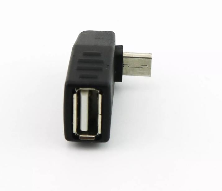 1x USB 2 0 A Female To Down Angle Micro 5 Pin B Male OTG Host Adapter Connector