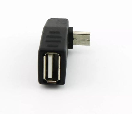 1x USB 2 0 A Female To Down Angle Micro 5 Pin B Male OTG Host Adapter Connector