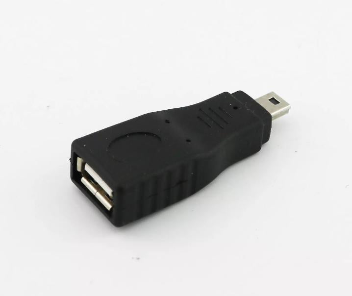 1x USB 2 0 A Female to Mini USB B 5 Pin Plug Male OTG Converter Adapter Straight