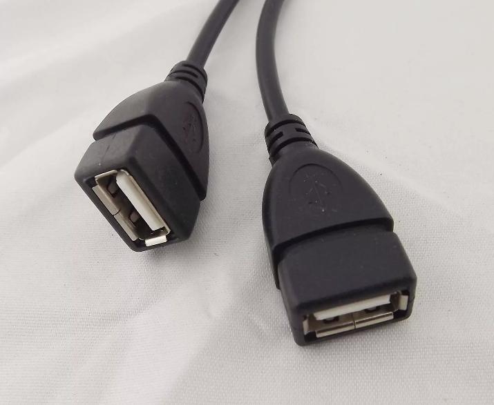 1x USB 2 0 A Male To Dual USB Female Jack Y Splitter Hub Power Adapter Cable 1FT