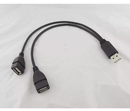 1x USB 2 0 A Male To Dual USB Female Jack Y Splitter Hub Power Adapter Cable 1FT