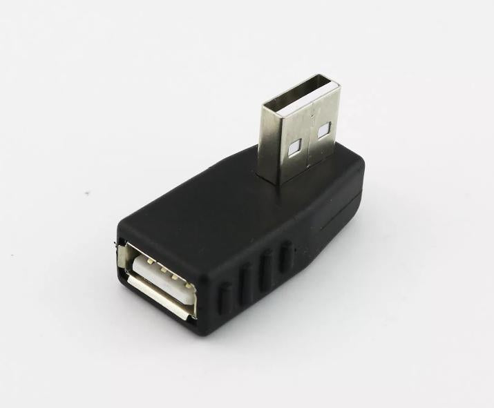 1x USB 2 0 A Male To Female Jack Side Angled 90 Degree Data Connector Adapter