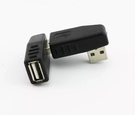 1x USB 2 0 A Male To Female Jack Side Angled 90 Degree Data Connector Adapter
