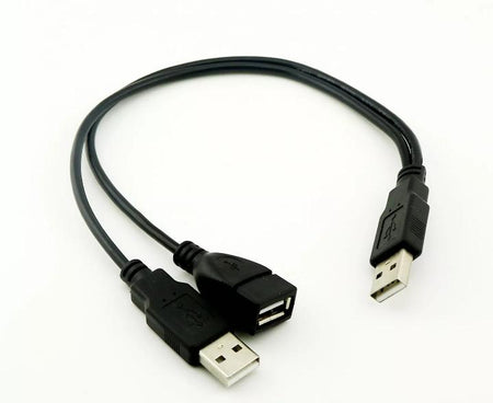 1x USB 2 0 A Male To USB 2 0 A Female and Male Y Splitter Adapter Cable Cord 1FT
