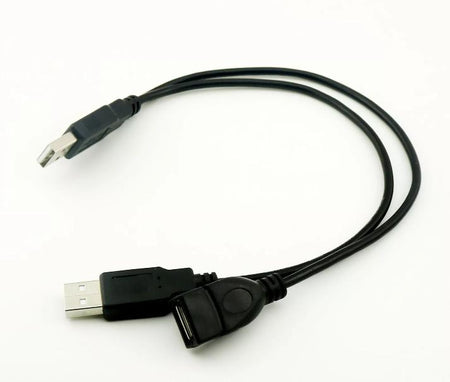1x USB 2 0 A Male To USB 2 0 A Female and Male Y Splitter Adapter Cable Cord 1FT