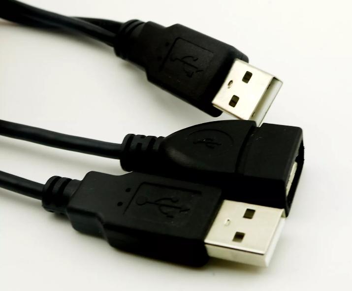 1x USB 2 0 A Male To USB 2 0 A Female and Male Y Splitter Adapter Cable Cord 1FT
