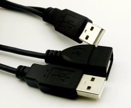 1x USB 2 0 A Male To USB 2 0 A Female and Male Y Splitter Adapter Cable Cord 1FT