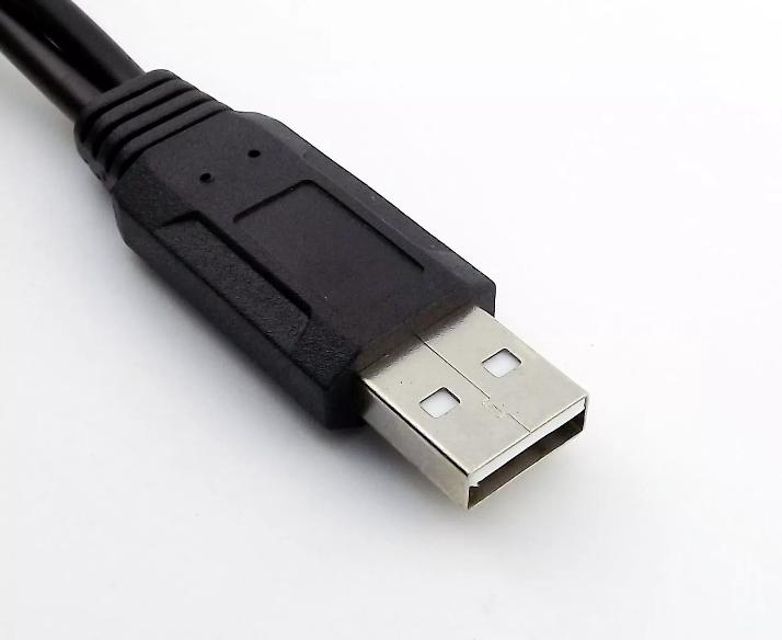 1x USB 2 0 A Male to Dual Micro USB Male Data Charge Y Splitter Cable Adapter