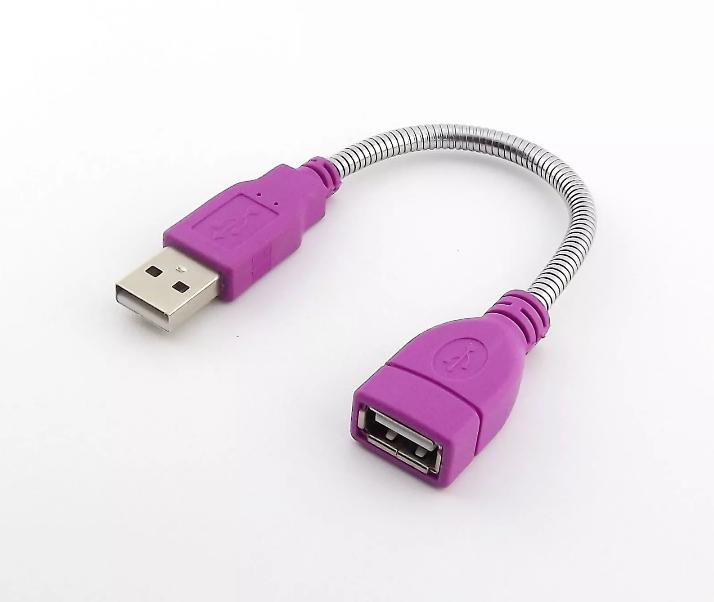 1x USB 2 0 A Male to Female Jack Extension Flexible Metal Stand Connector Cable