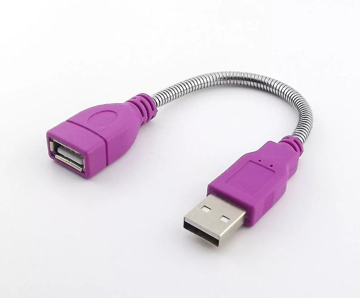 1x USB 2 0 A Male to Female Jack Extension Flexible Metal Stand Connector Cable