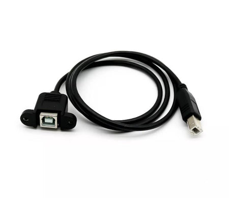 1x USB 2 0 B Female Socket Panel Mount to Male Plug Printer Extension Cable 3FT