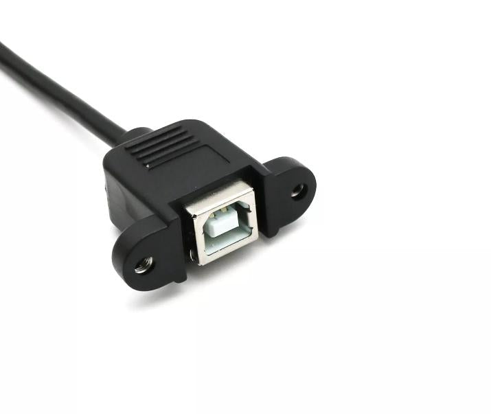 1x USB 2 0 B Female Socket Panel Mount to Male Plug Printer Extension Cable 3FT
