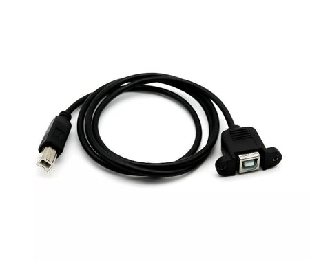 1x USB 2 0 B Female Socket Panel Mount to Male Plug Printer Extension Cable 3FT