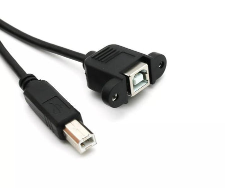 1x USB 2 0 B Female Socket Panel Mount to Male Plug Printer Extension Cable 3FT