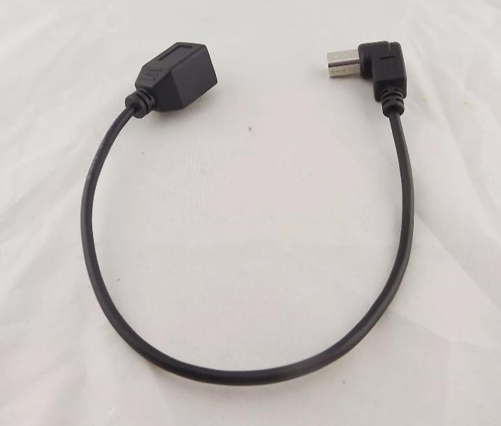1x USB 2 0 B Female to Down Angle 90 Degree Male Printer Data Cable Black 1FT