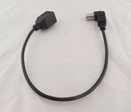 1x USB 2 0 B Female to Down Angle 90 Degree Male Printer Data Cable Black 1FT
