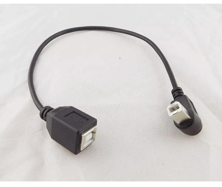 1x USB 2 0 B Female to Down Angle 90 Degree Male Printer Data Cable Black 1FT