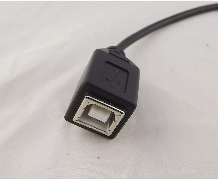 1x USB 2 0 B Female to Down Angle 90 Degree Male Printer Data Cable Black 1FT