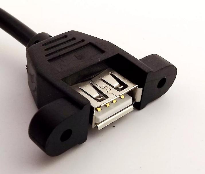 1x USB 2 0 B Male to USB A Female Socket Printer Panel Mount Extension Cable 1FT