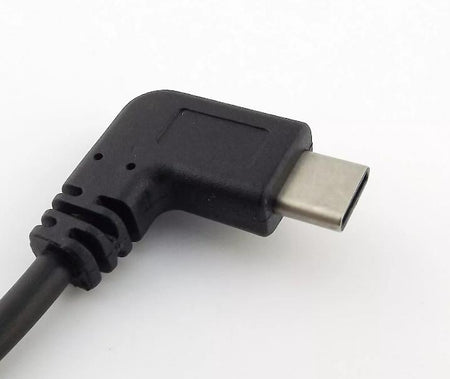 1x USB 2 0 Male Left Angled 90 Degree to USB 3 1 Type C Male Data Charger Cable