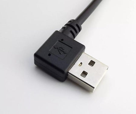 1x USB 2 0 Male Left Angled 90 Degree to USB 3 1 Type C Male Data Charger Cable